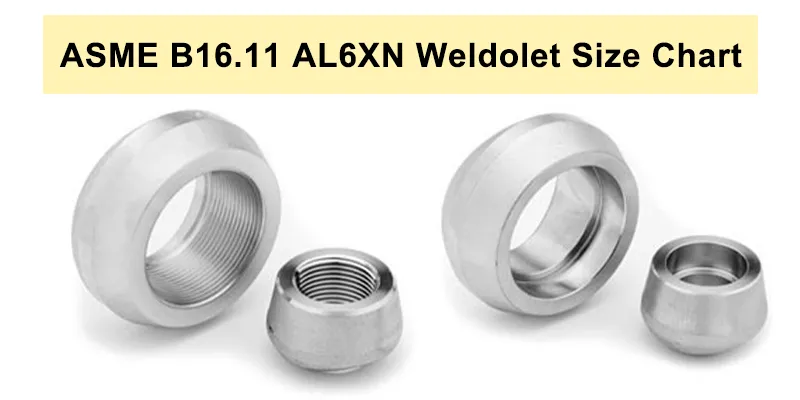ASME B1611 AL6XN Weldolet Size Chart